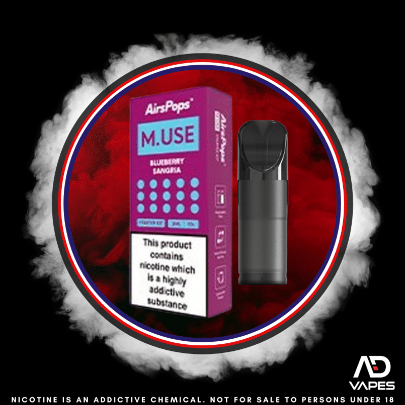 Airscream AirsPops M.USE Replacement Pod 50mg 3ml Blueberry Sangria