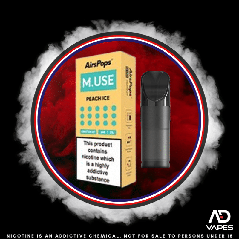 Airscream AirsPops M.USE Replacement Pod 50mg 3ml Peach Ice