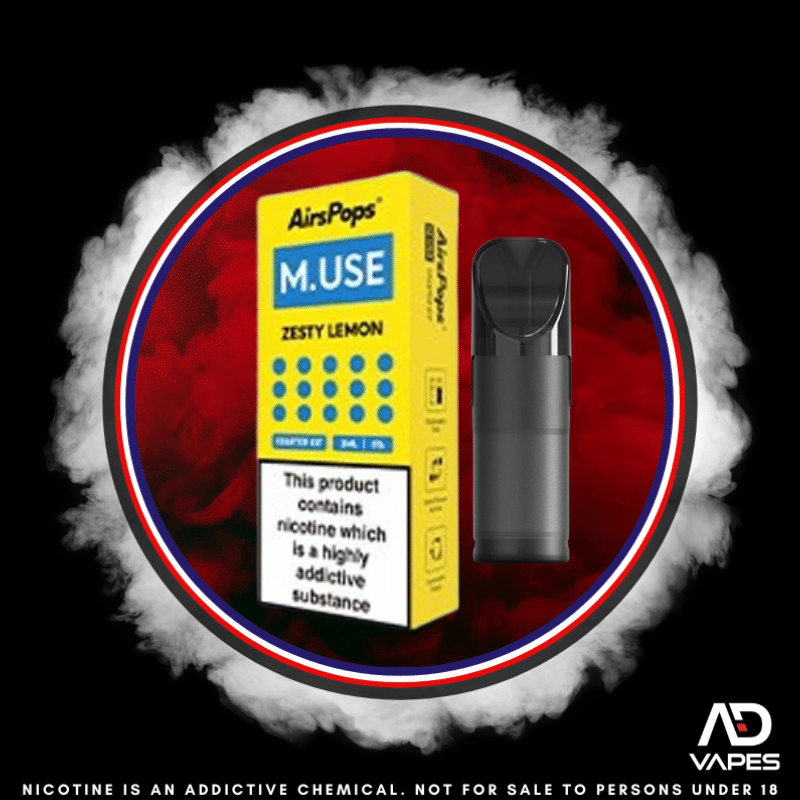 Airscream AirsPops M.USE Replacement Pod 50mg 3ml Zesty Lemon