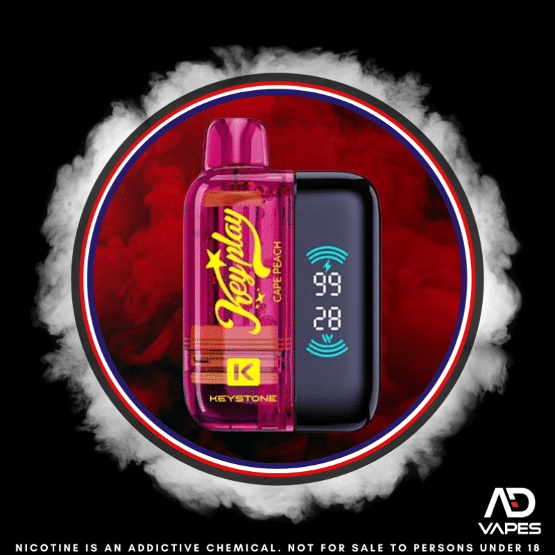 Keystone keyplay 40k 50mg kit cape peach pod + battery