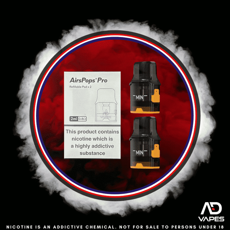 Airscream airspops pro pods and 313 nic salt range at advapes