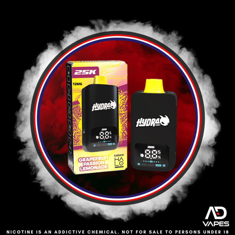 Hydra Pro 25K 12mg Kit Grapefruit Passion Lemonade Pod + Battery