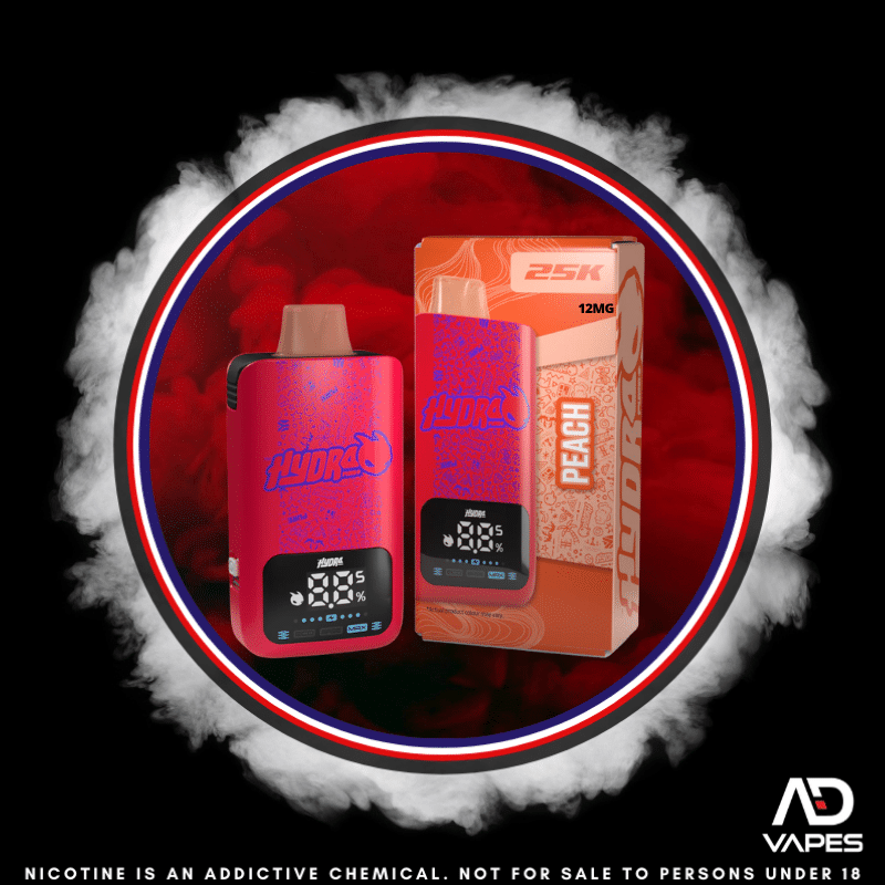 Hydra Pro 25K 12mg Kit Peach Pod + Battery