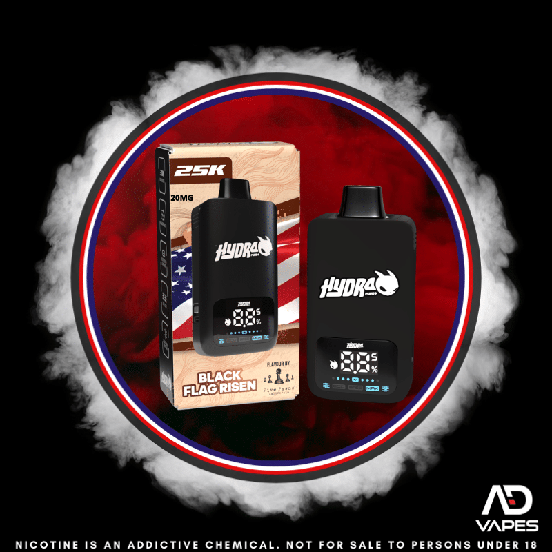 Hydra Pro 25K 20mg Kit Black Flag Risen Pod + Battery
