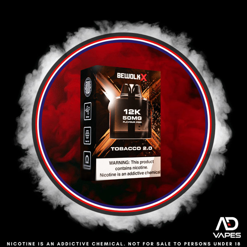 Bewolk X Pod - 12K 50mg Tobacco 2.0 No Battery