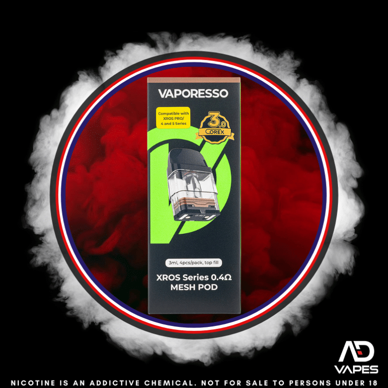 Vaporesso XROS Replacement Pod 0.4 Mesh 3ml 4 Pack XROS 4 & PRO ONLY