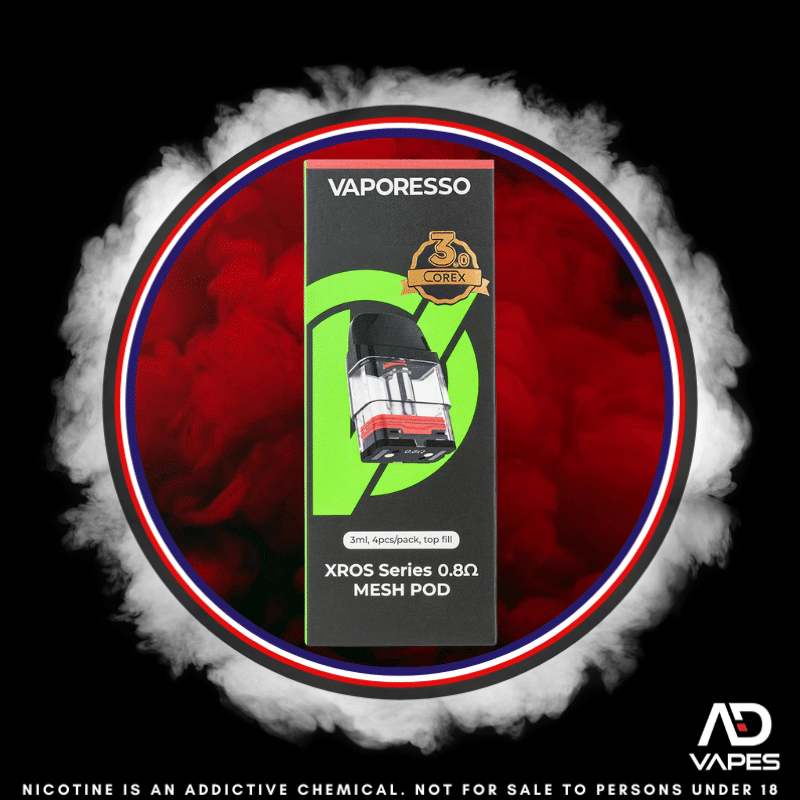Vaporesso XROS Replacement Pod 0.8 Mesh 3ml 4 Pack